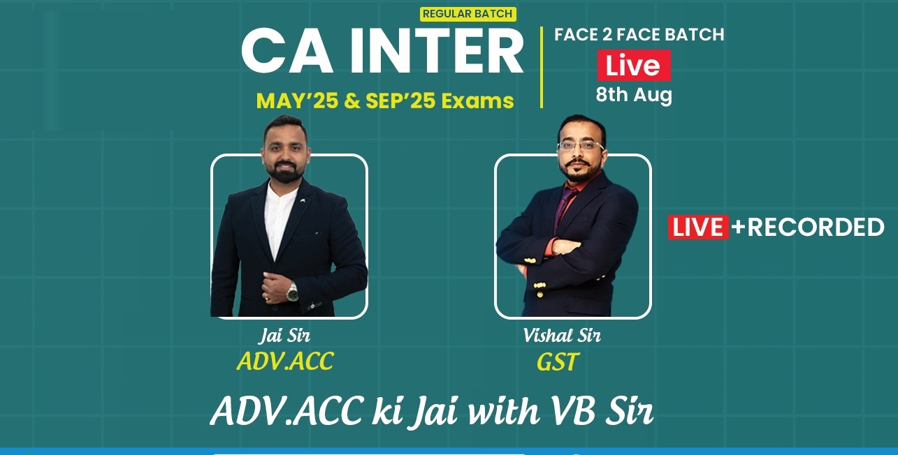 Vsmart Academy I CA Inter Advanced Accounts and GST Combo By CA Jai Chawla and CA Vishal Bhattad